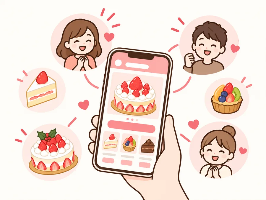LINEでお知らせが広がるイラスト